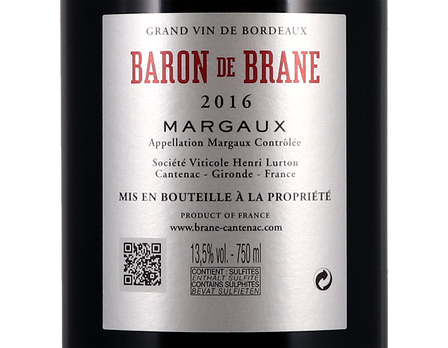 Baron de Brane Margaux 2016