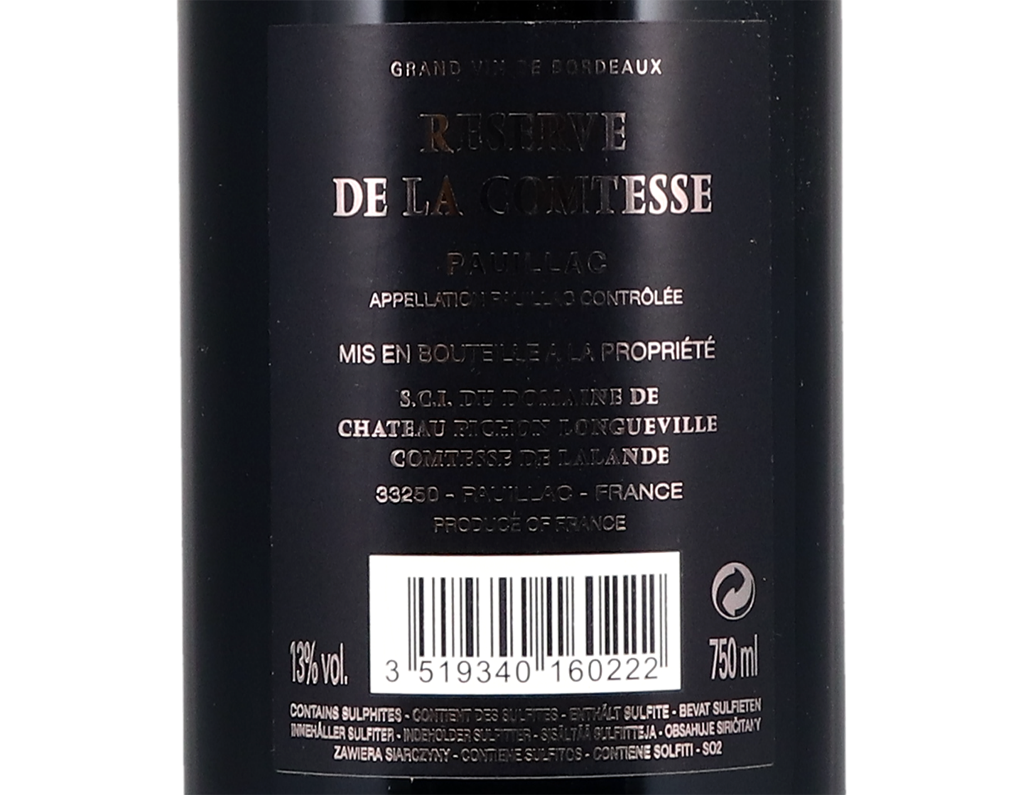 Reserve de la Comtesse Pauillac 2016