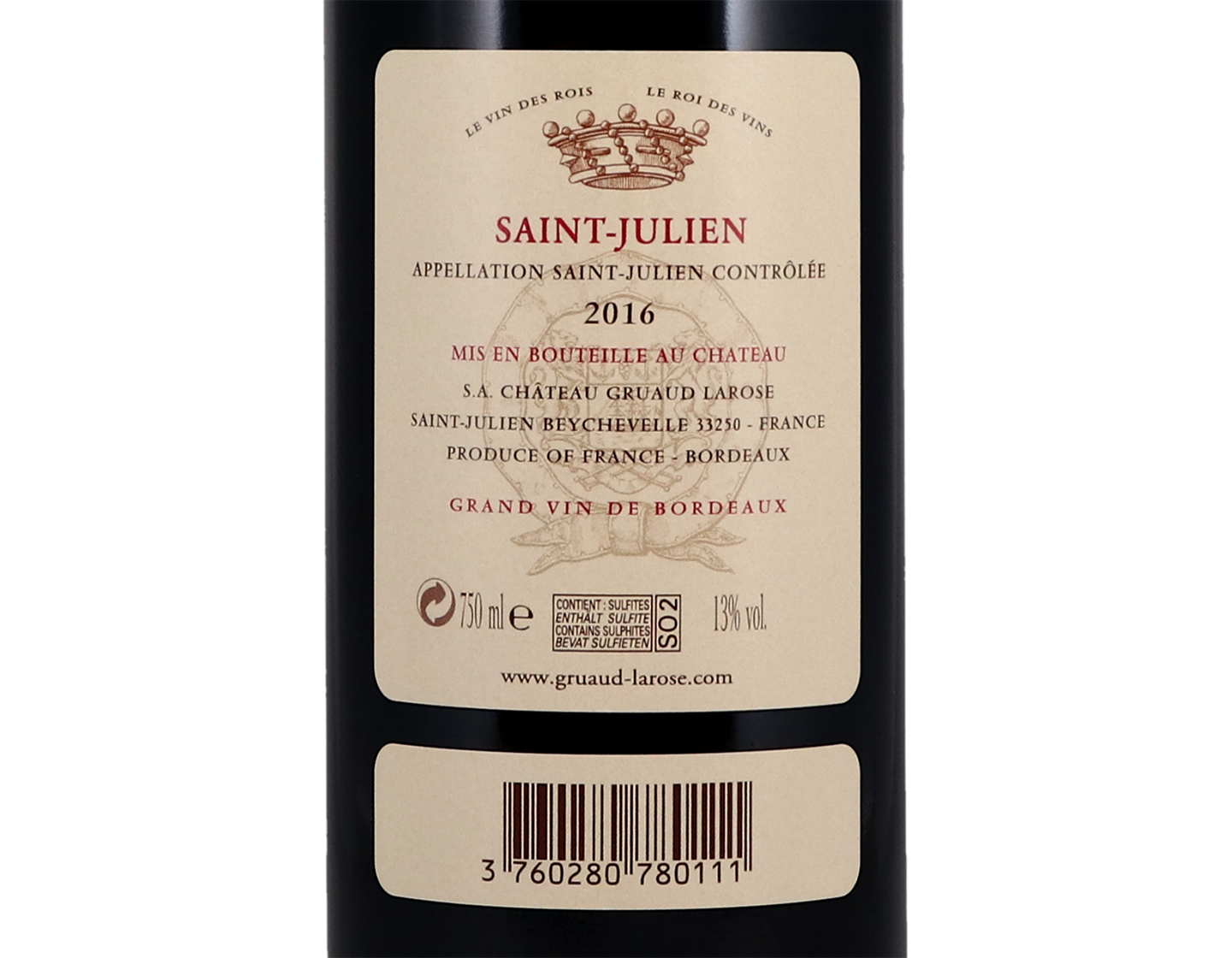 Sarget de Gruaud Larose St Julien 2016