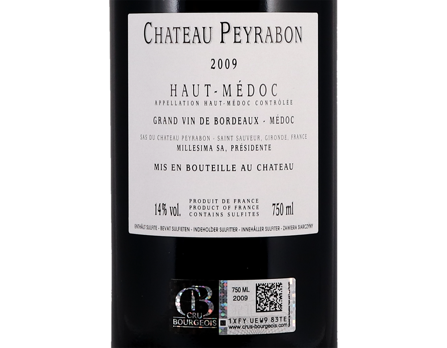 Ch Peyrabon Haut Medoc 2009