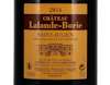 Ch Lalande Borie Saint Julien 2014 view 3