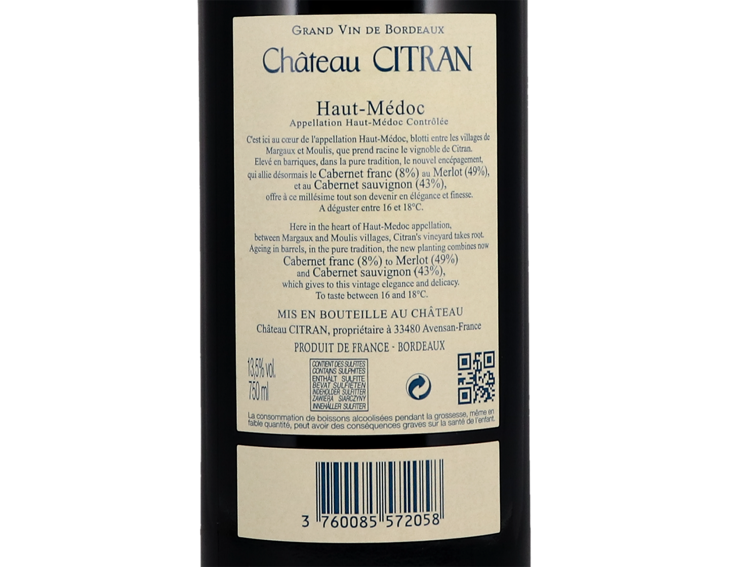 Château Citran, Haut-Médoc 2016