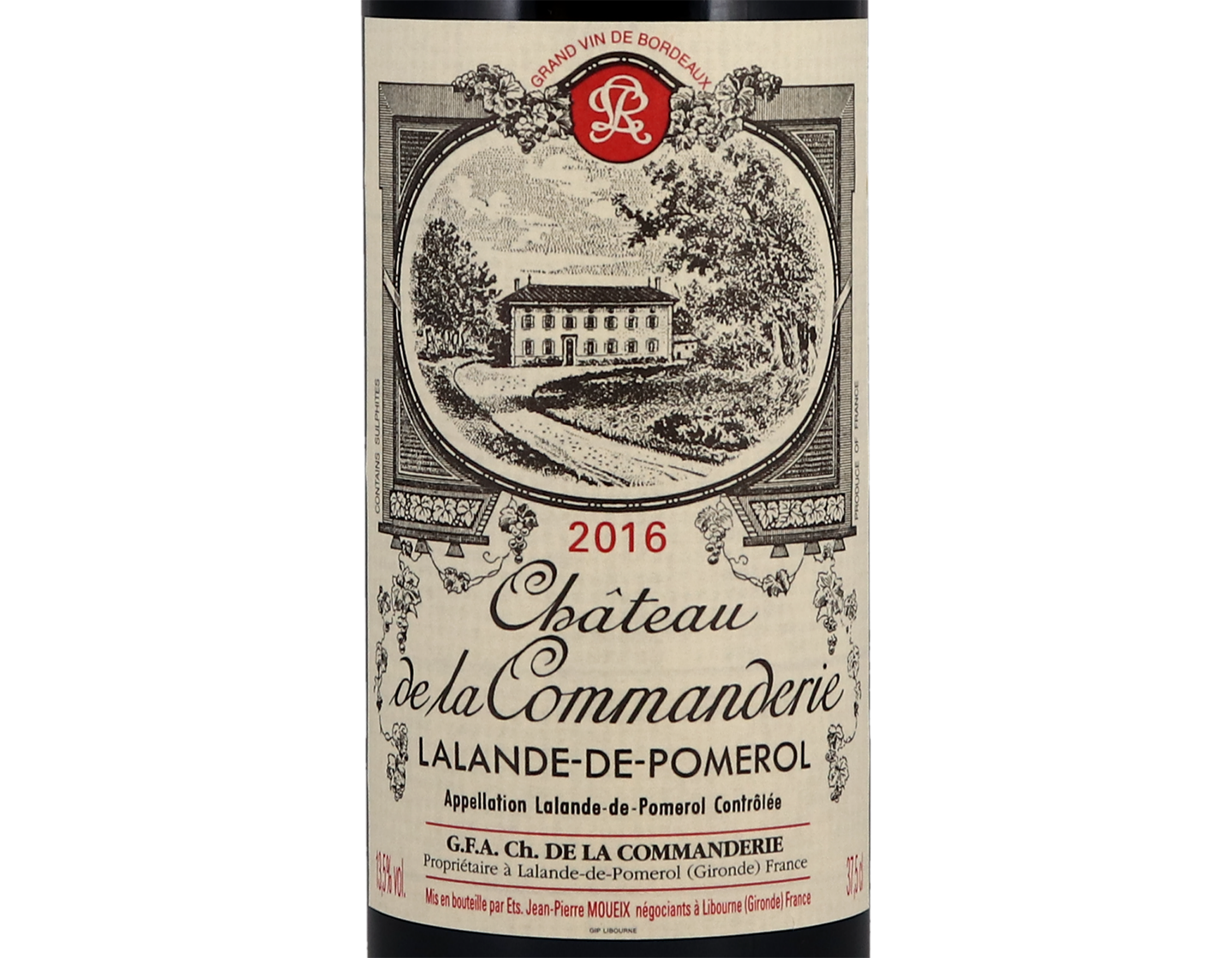 Half bottle of Château de la Commanderie, Lalande-de-Pomerol 2016