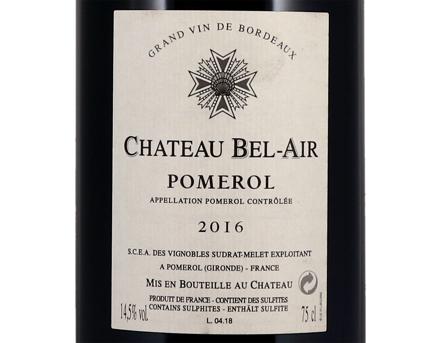 Château Bel-Air, Pomerol 2016