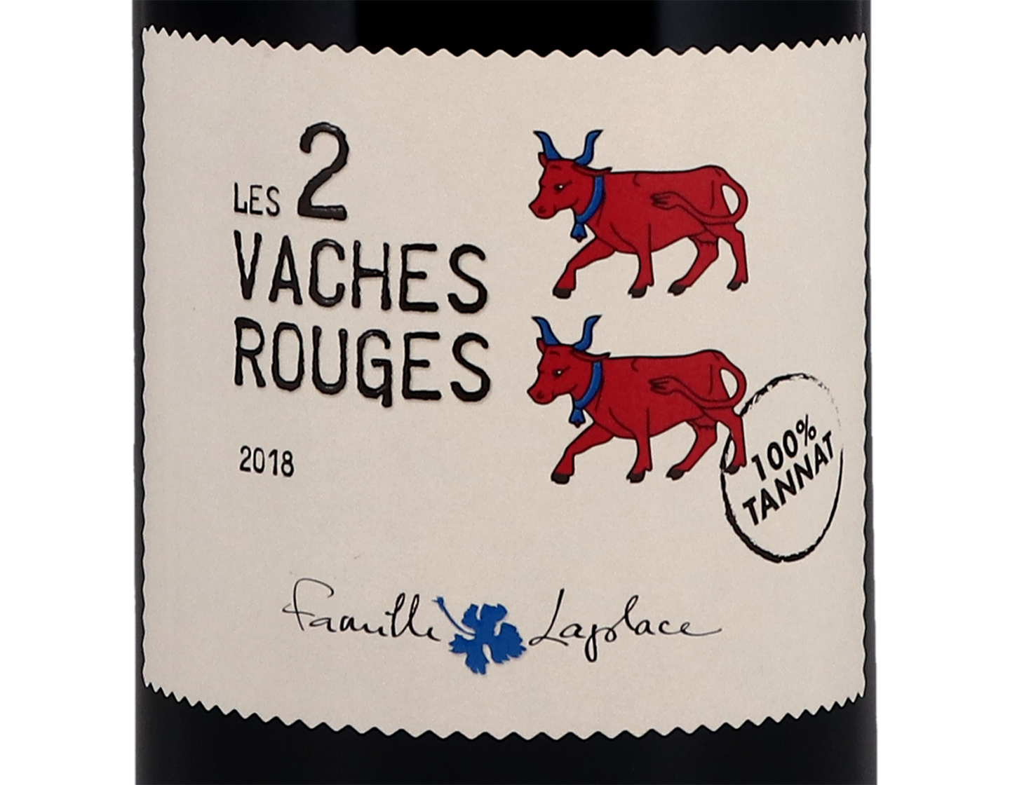 Tannat Les Deux Vaches Rouges, Vin de France, Famille Laplace 2018