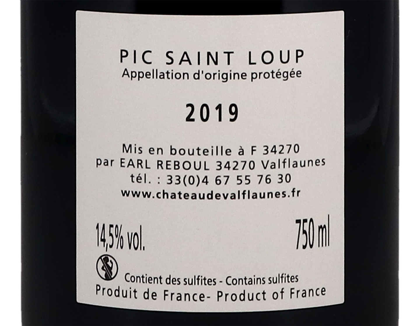 Pic Saint Loup Esperance Chateau de Valflaunes 2019