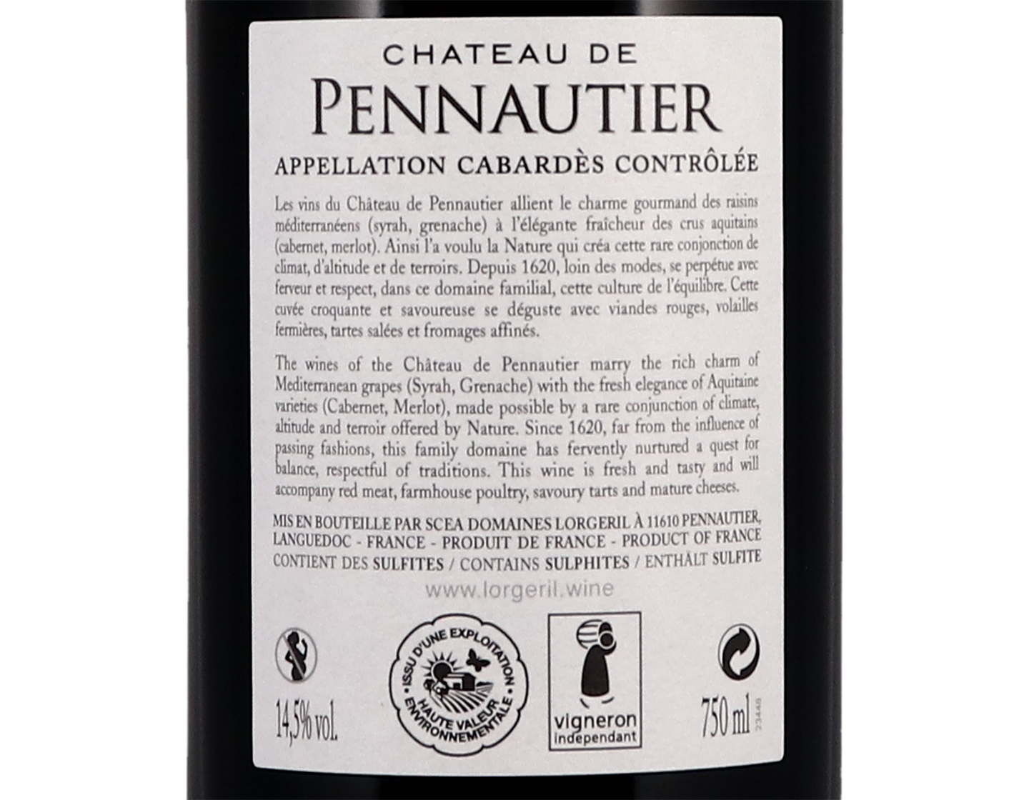 Cabardes Chateau de Pennautier 2018