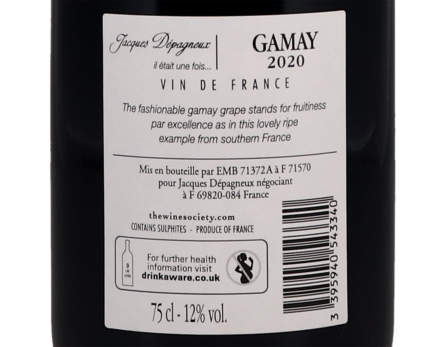 Gamay, Jacques Dépagneux, Vin de France 2020