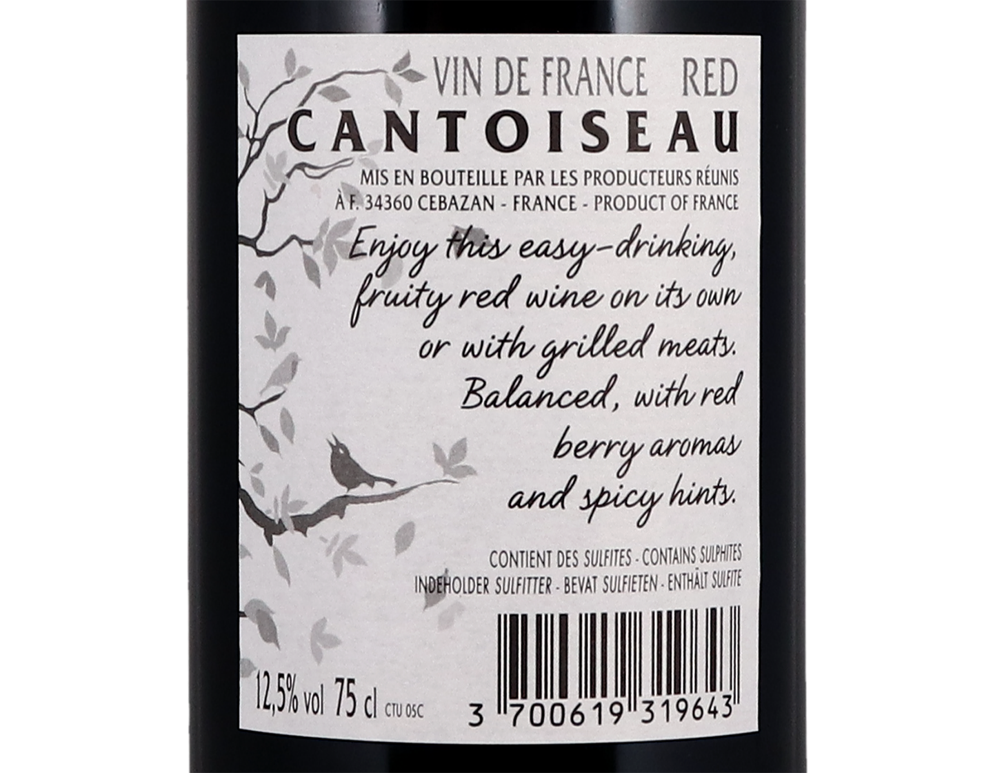 Cantoiseau Rouge Vin de France 2020