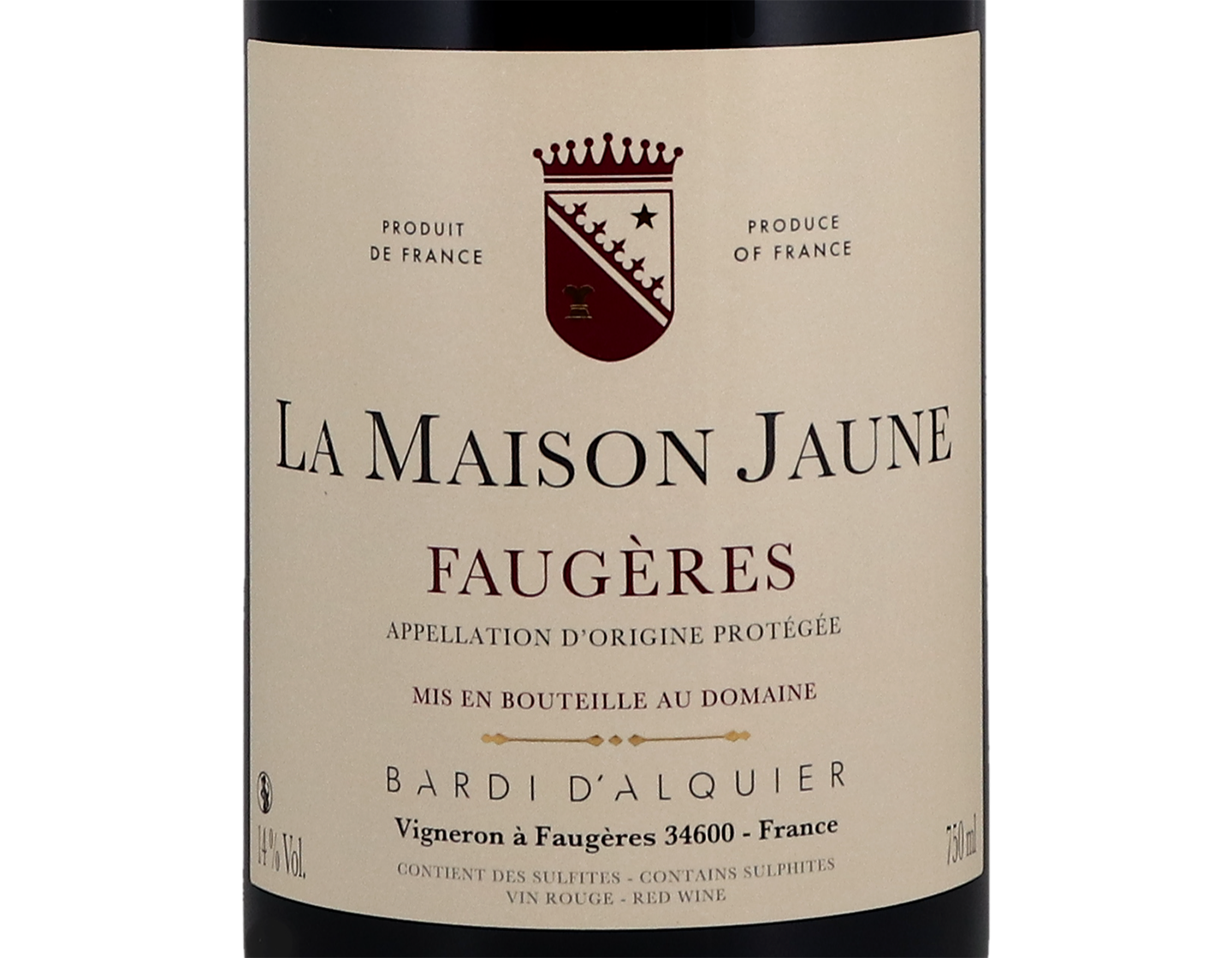 Faugeres Maison Jaune Domaine Bardi dAlquier 2018