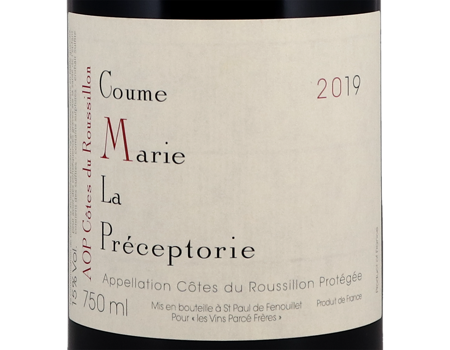 Cotes du Roussillon Preceptorie cuvee Coume Marie 2019