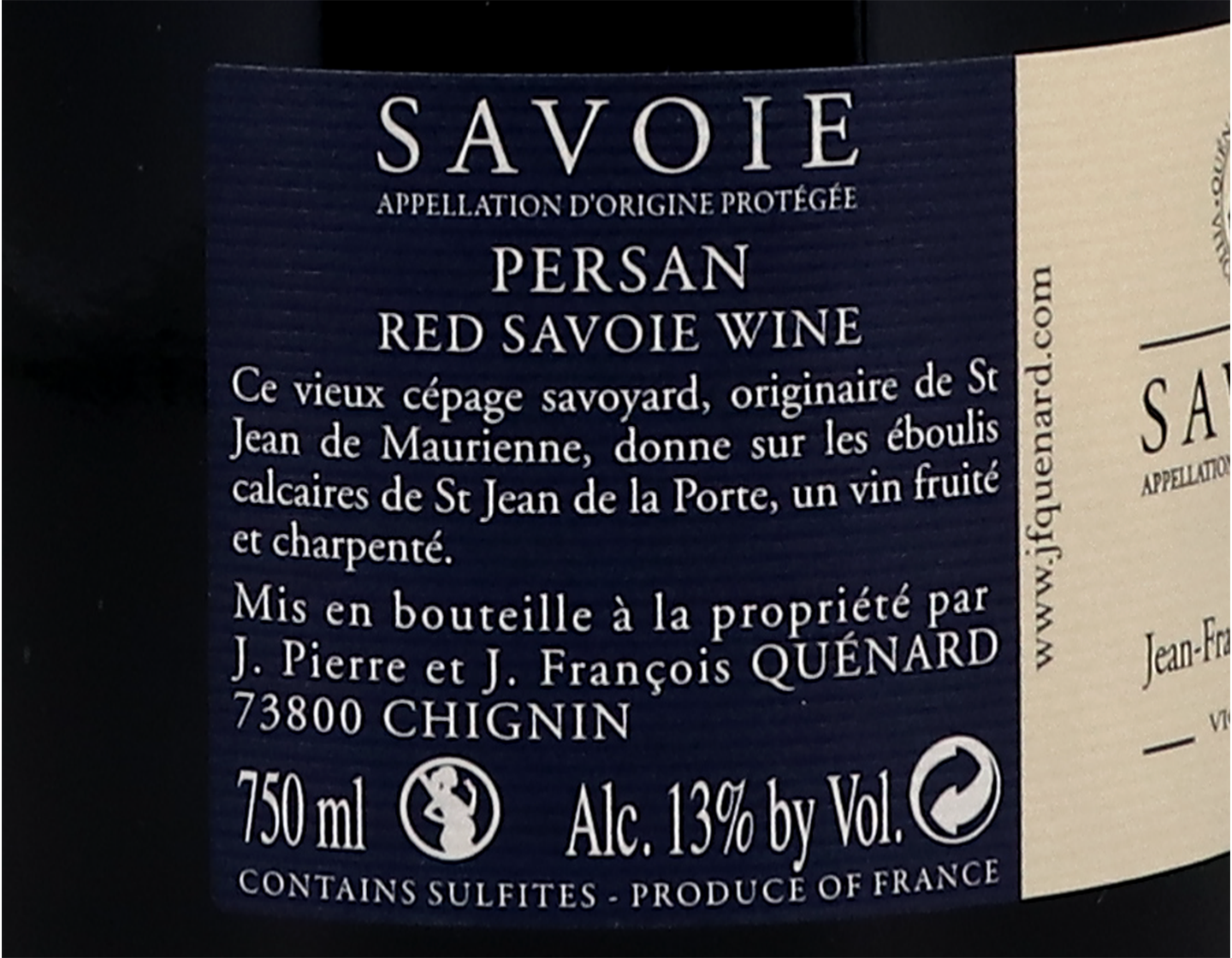 Vin de Savoie Persan Cuvee les 2 Jean Jean Francois Quenard 2019