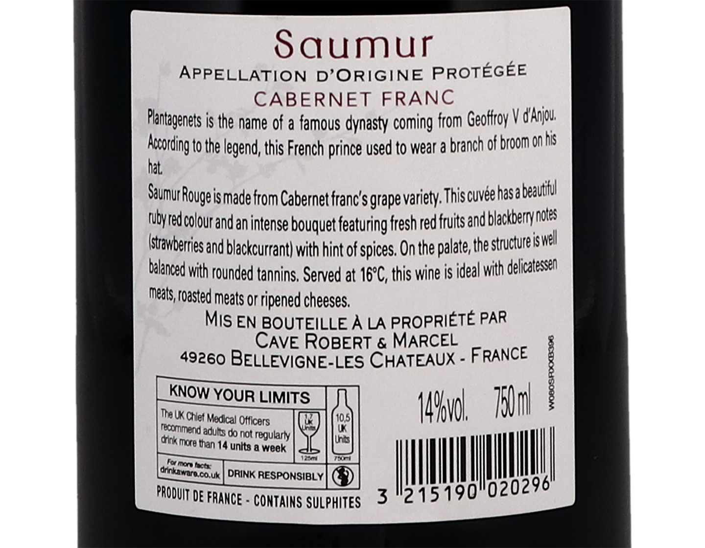 Saumur Rouge Les Plantagenets 2018