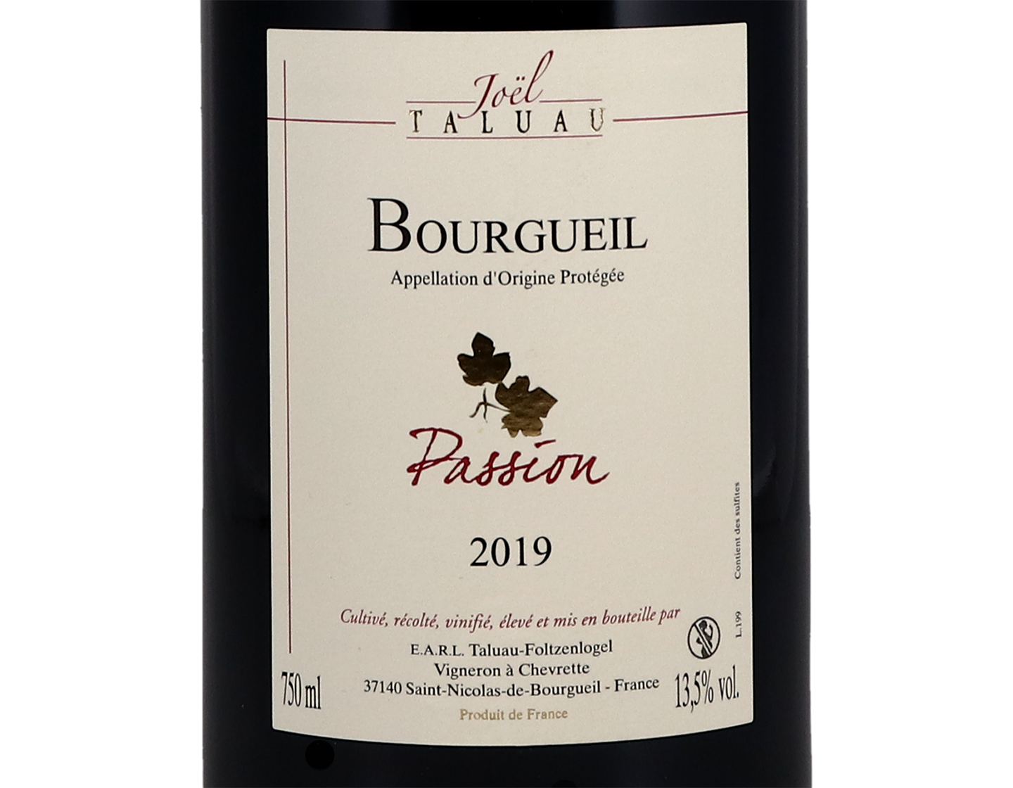 Bourgueil Passion Joel Taluau 2019