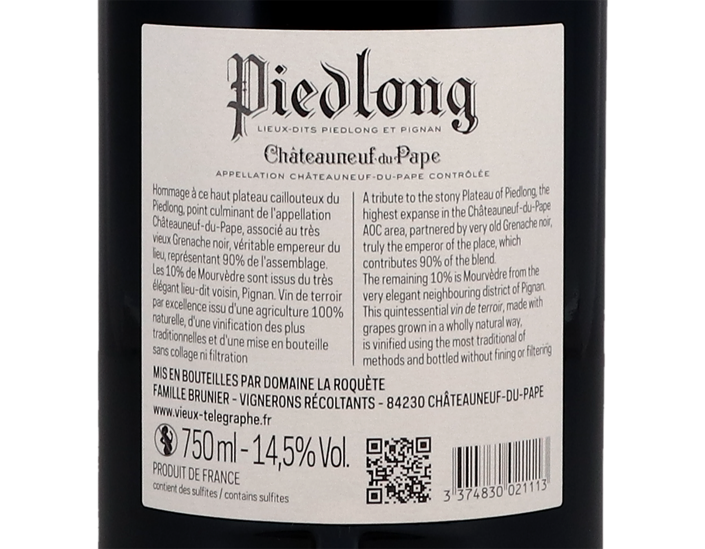 Chateauneuf du Pape Piedlong Brunier 2013