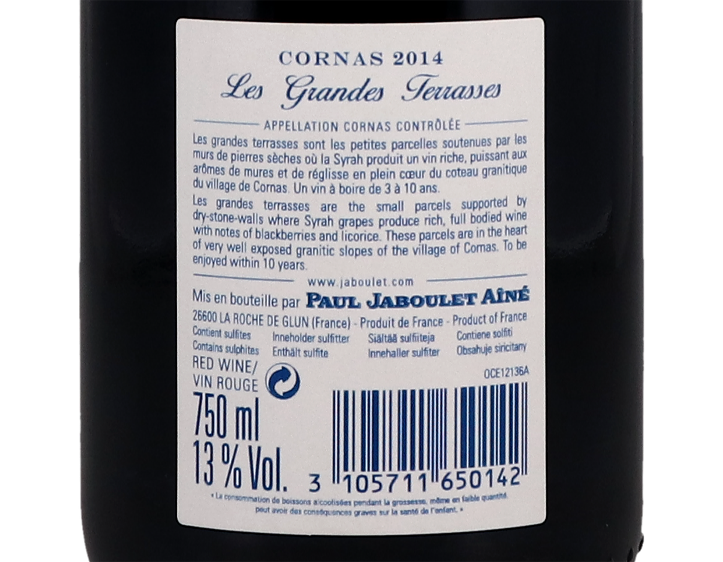 Cornas Grandes Terrasses Paul Jaboulet Aine 2014