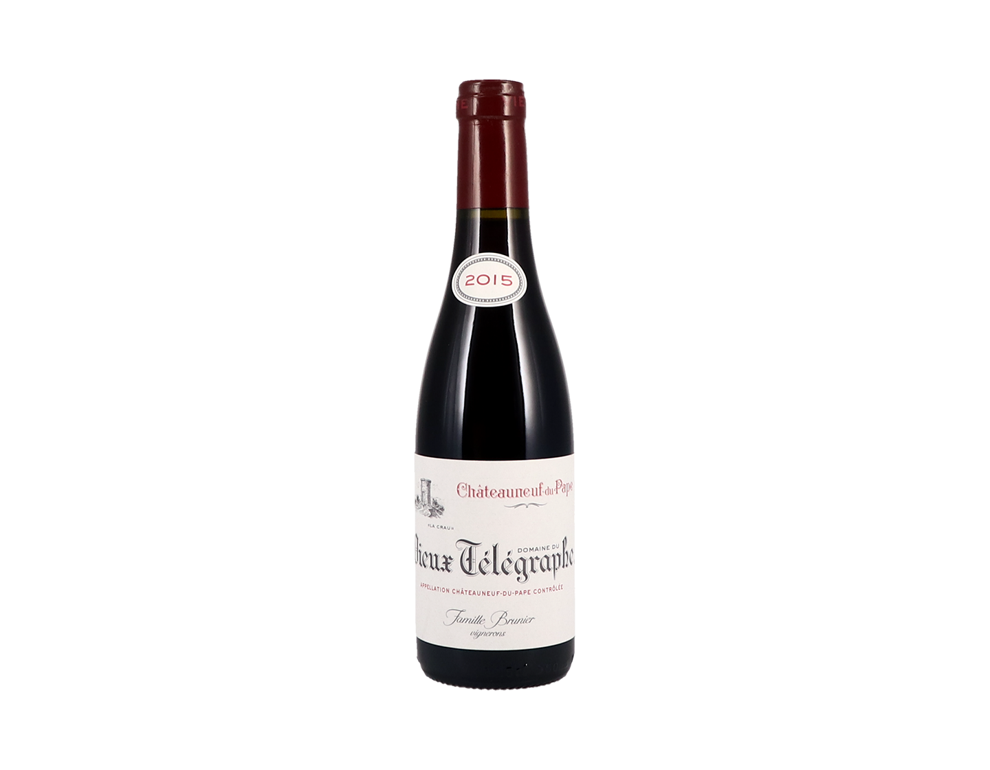Halves of Chateauneuf du Pape Domaine du Vieux Telegraphe 2015