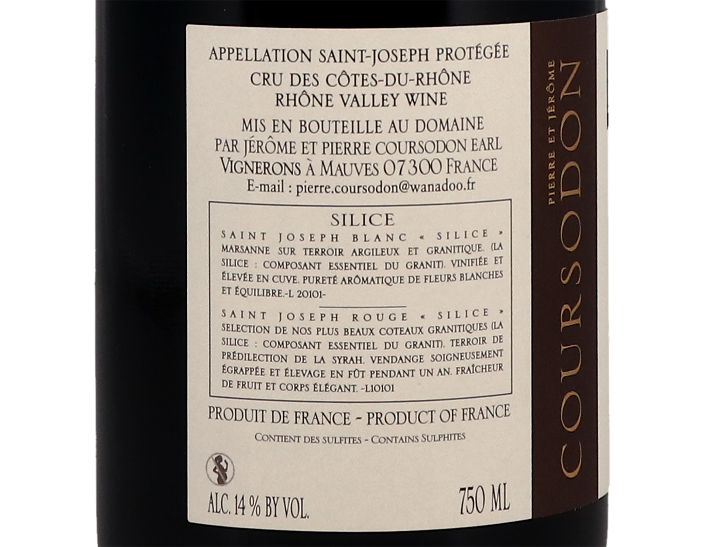 Saint Joseph Silice 2016 Domaine Coursodon