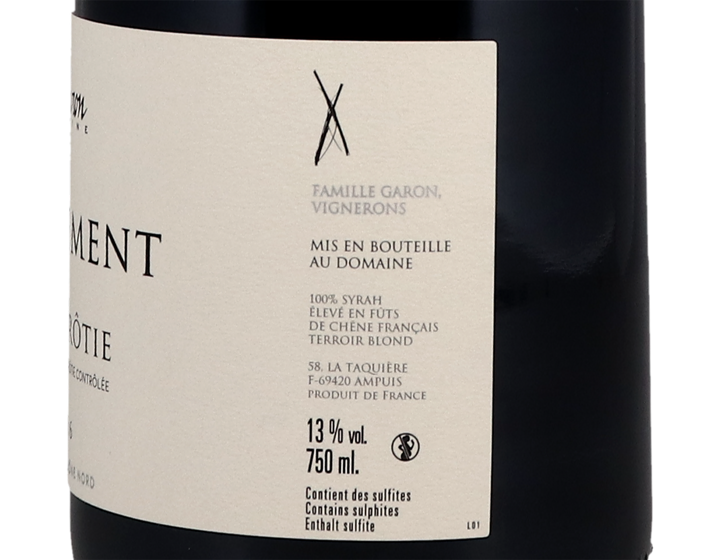Cote Rotie Lancement Domaine Garon 2016