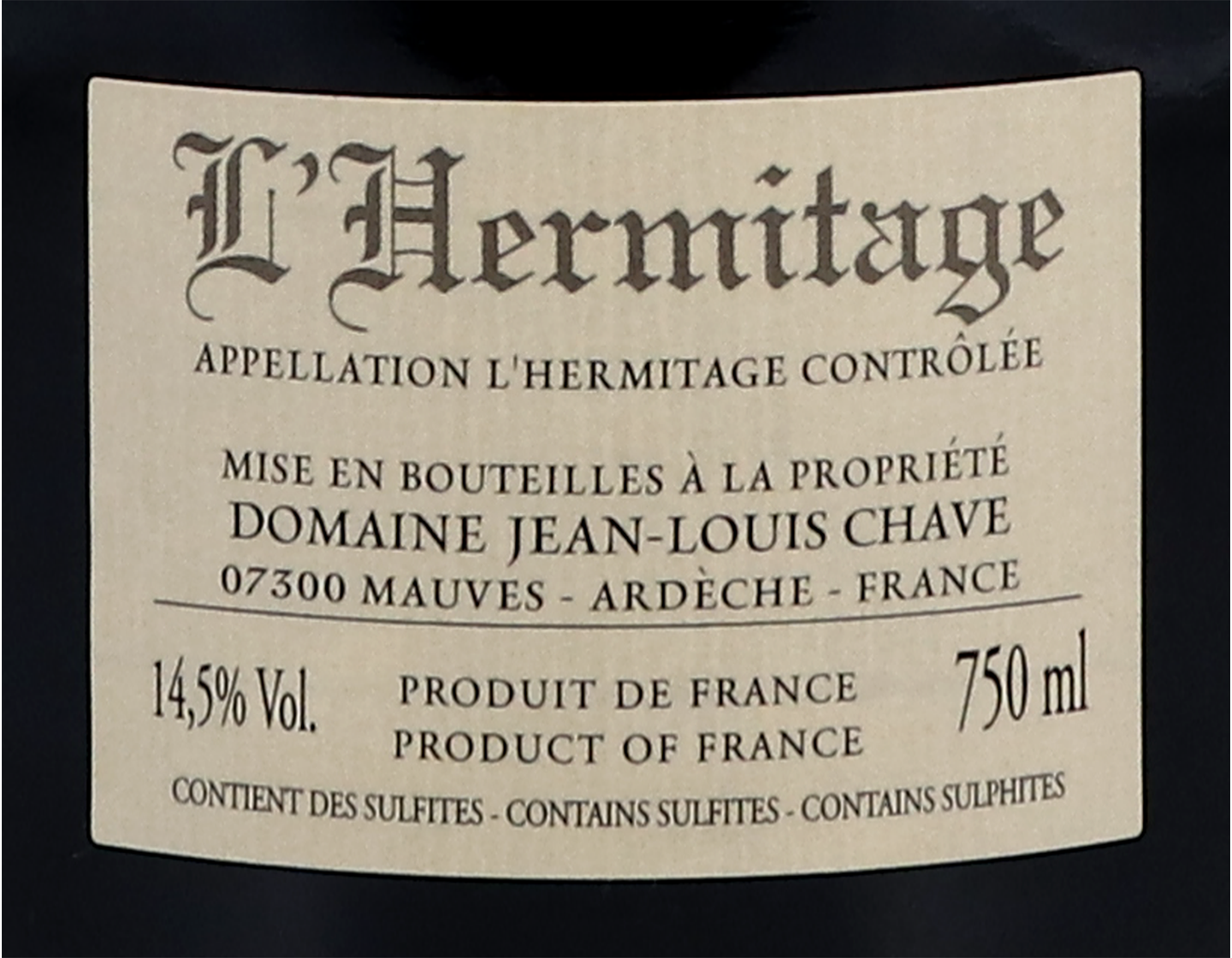 Hermitage Rouge Domaine Jean Louis Chave 2016