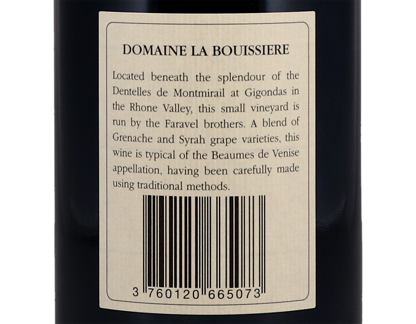 Beaumes de Venise Domaine de Boussiere 2018