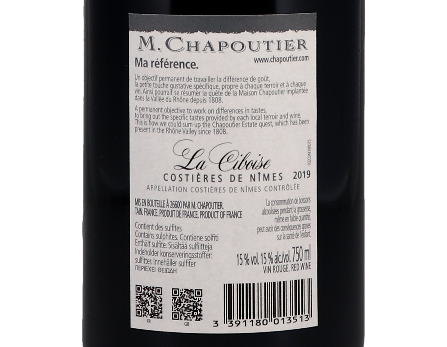 Costieres de Nimes la Ciboise Chapoutier 2019