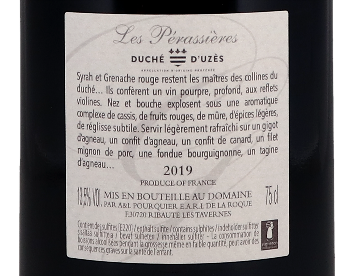 Duche d'Uzes les Perrasieres Domaine Camp Galhan 2019