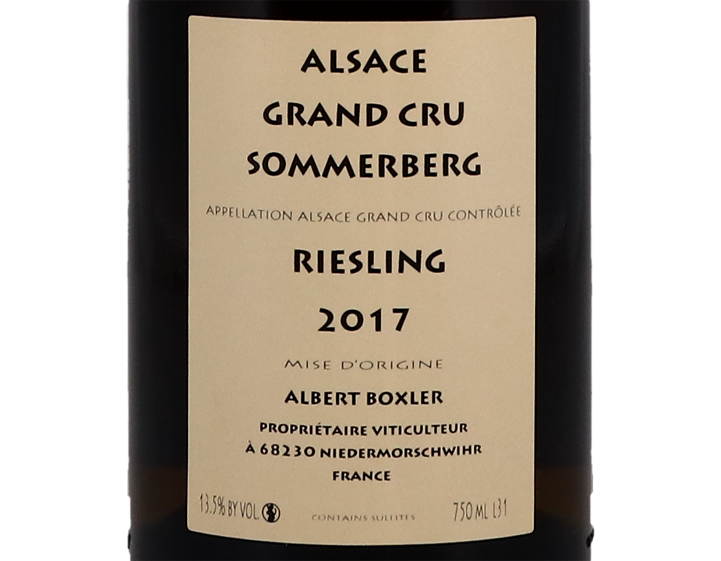 Riesling Grand Cru Sommerberg Domaine Boxler 2017