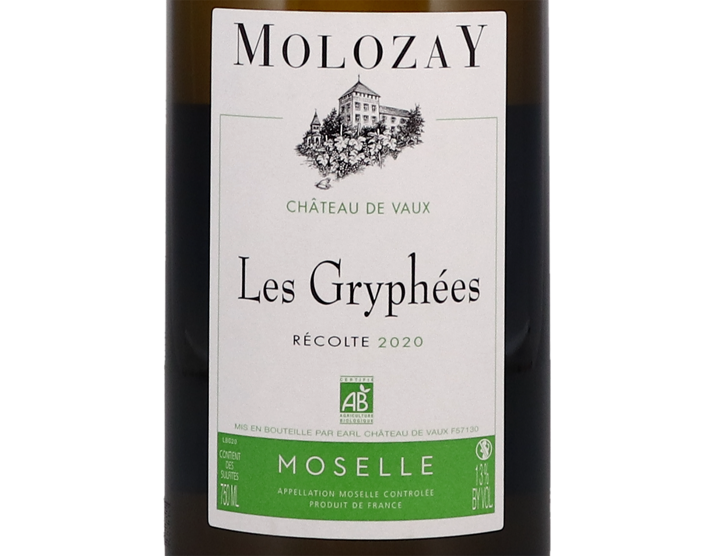 Moselle ORGANIC Les Gryphees Ch de Vaux 2020