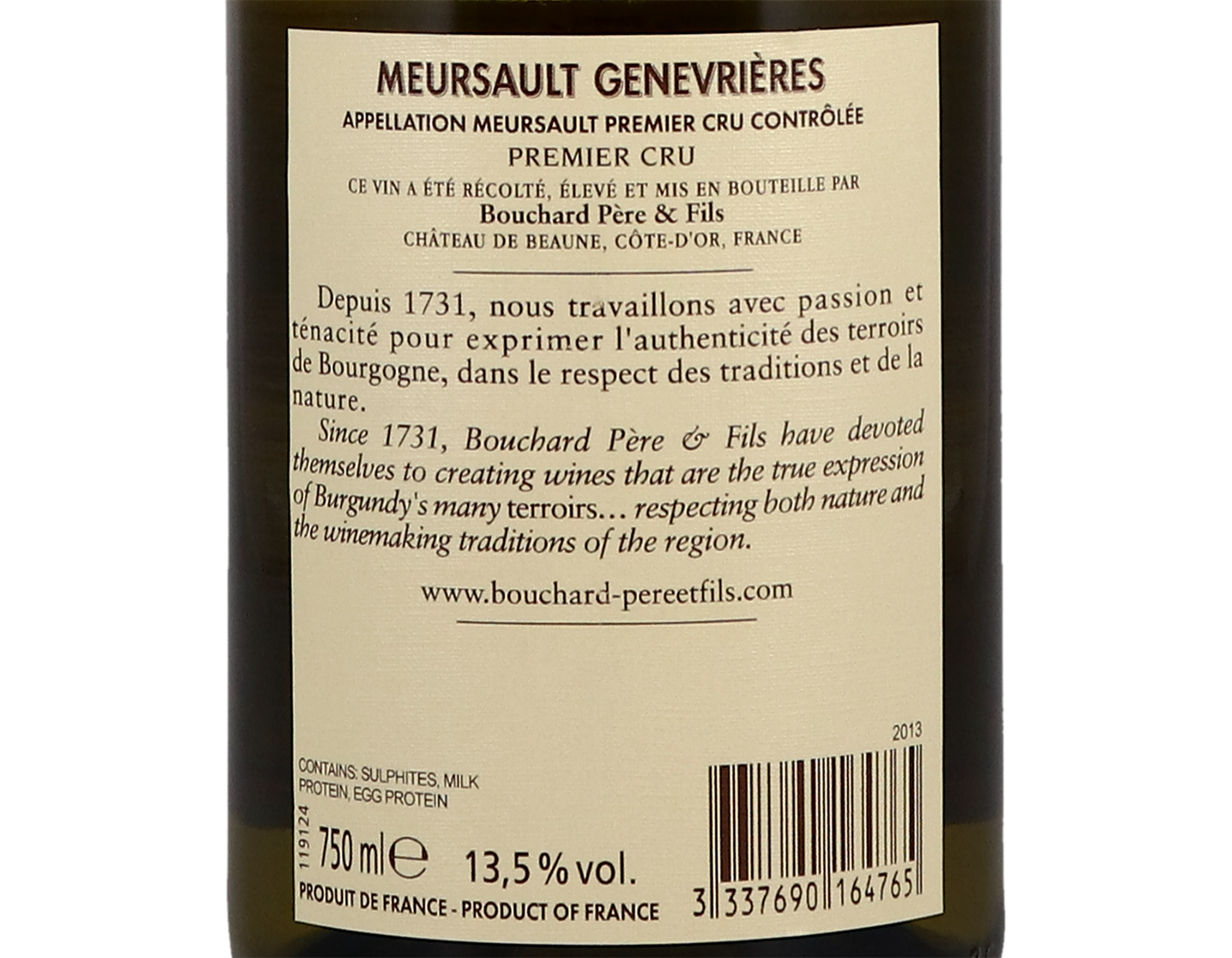 Bouchard Pere et Fils Meursault PC Genevrieres 2013