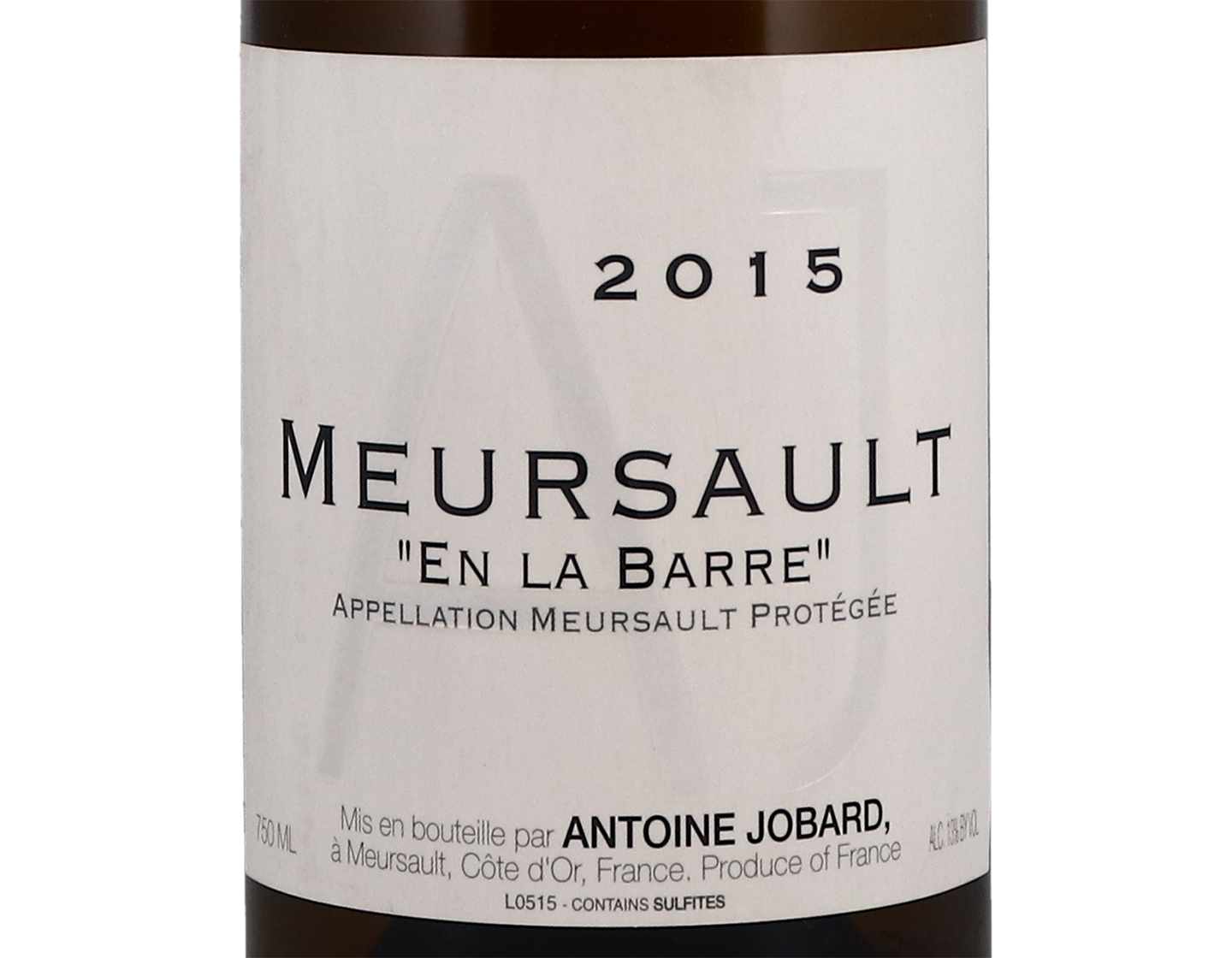 Domaine Antoine  Jobard Meursault en la Barre 2015