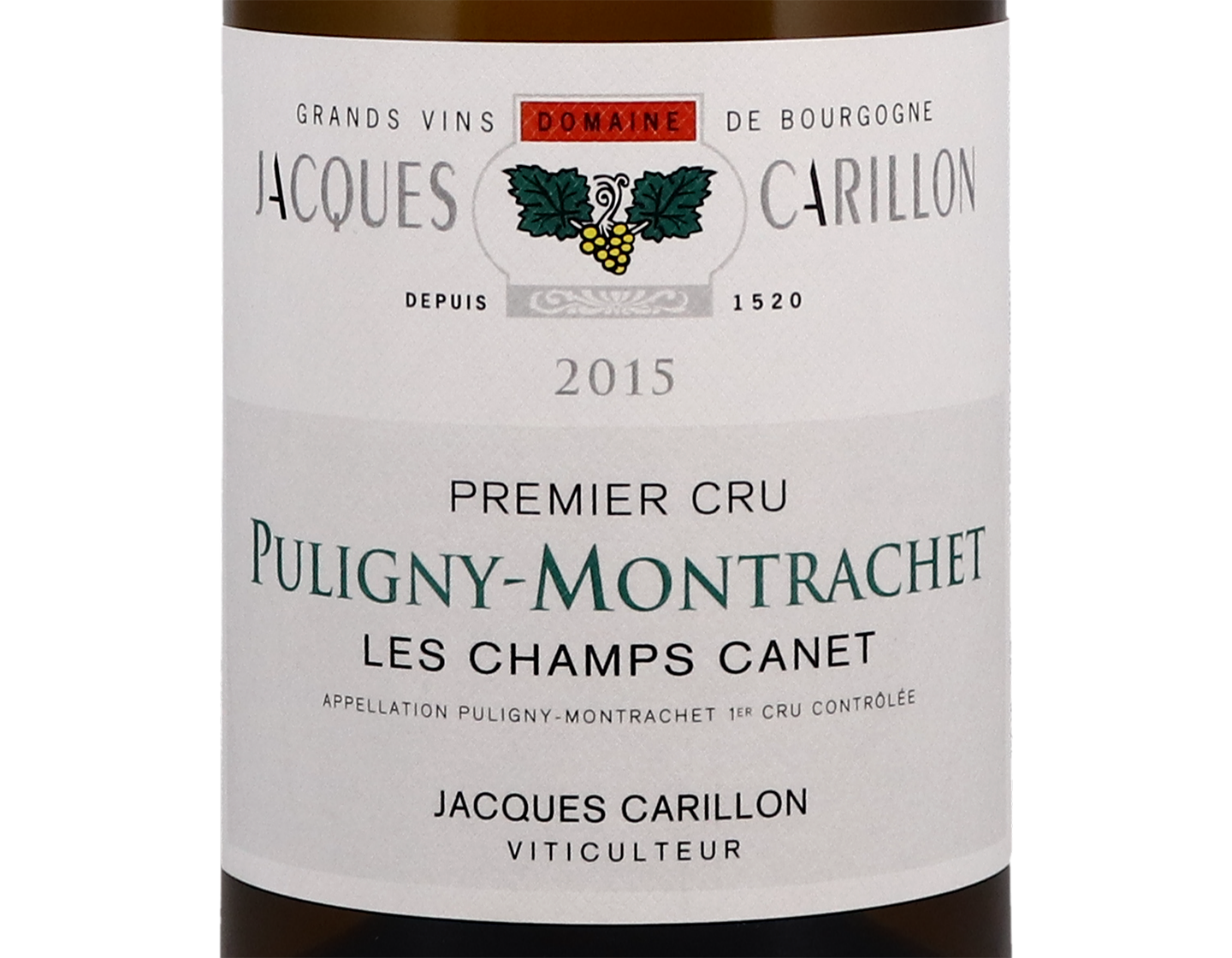 Dom Jacques Carillon Puligny Montrachet PC Champs Canet 2015