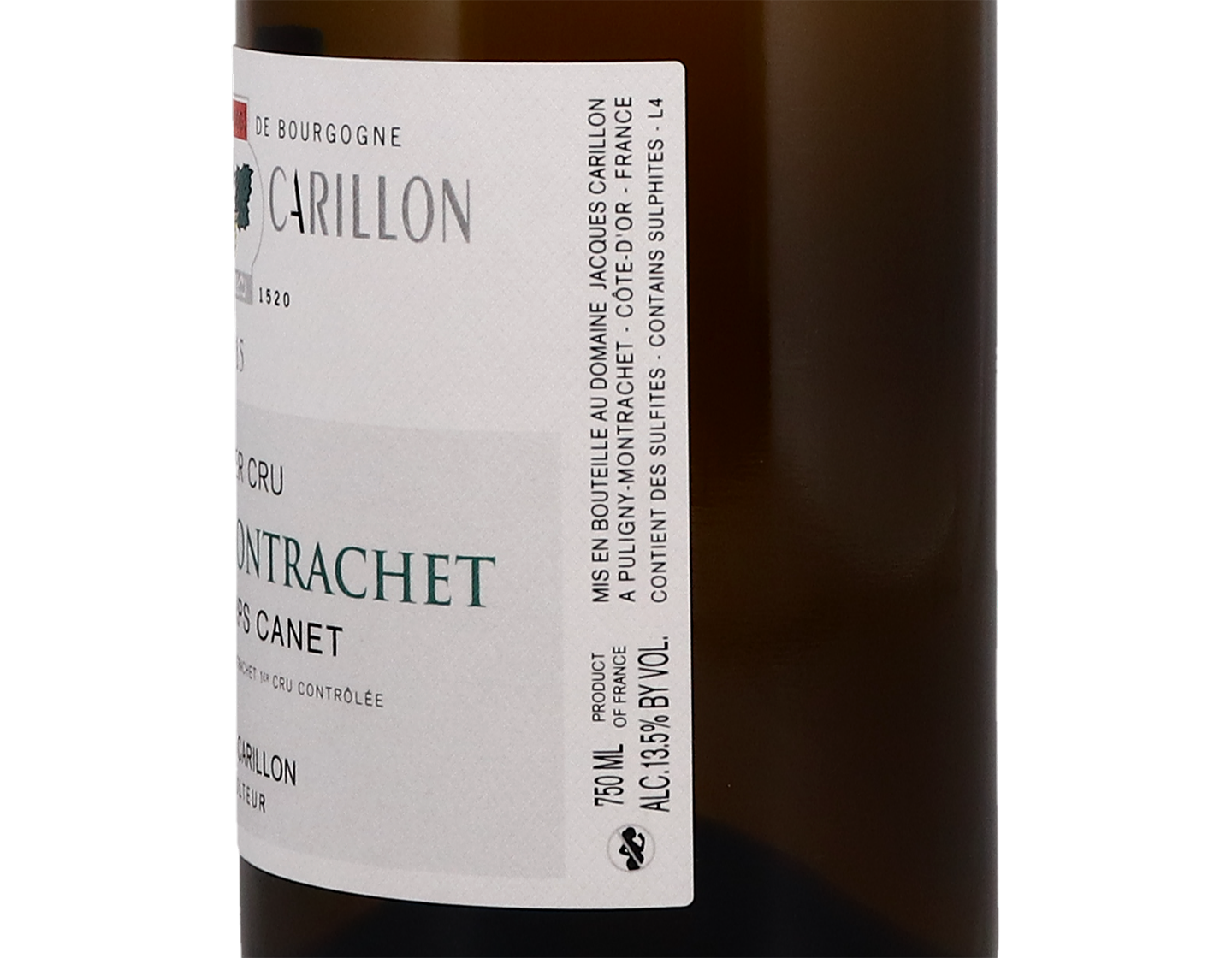Dom Jacques Carillon Puligny Montrachet PC Champs Canet 2015