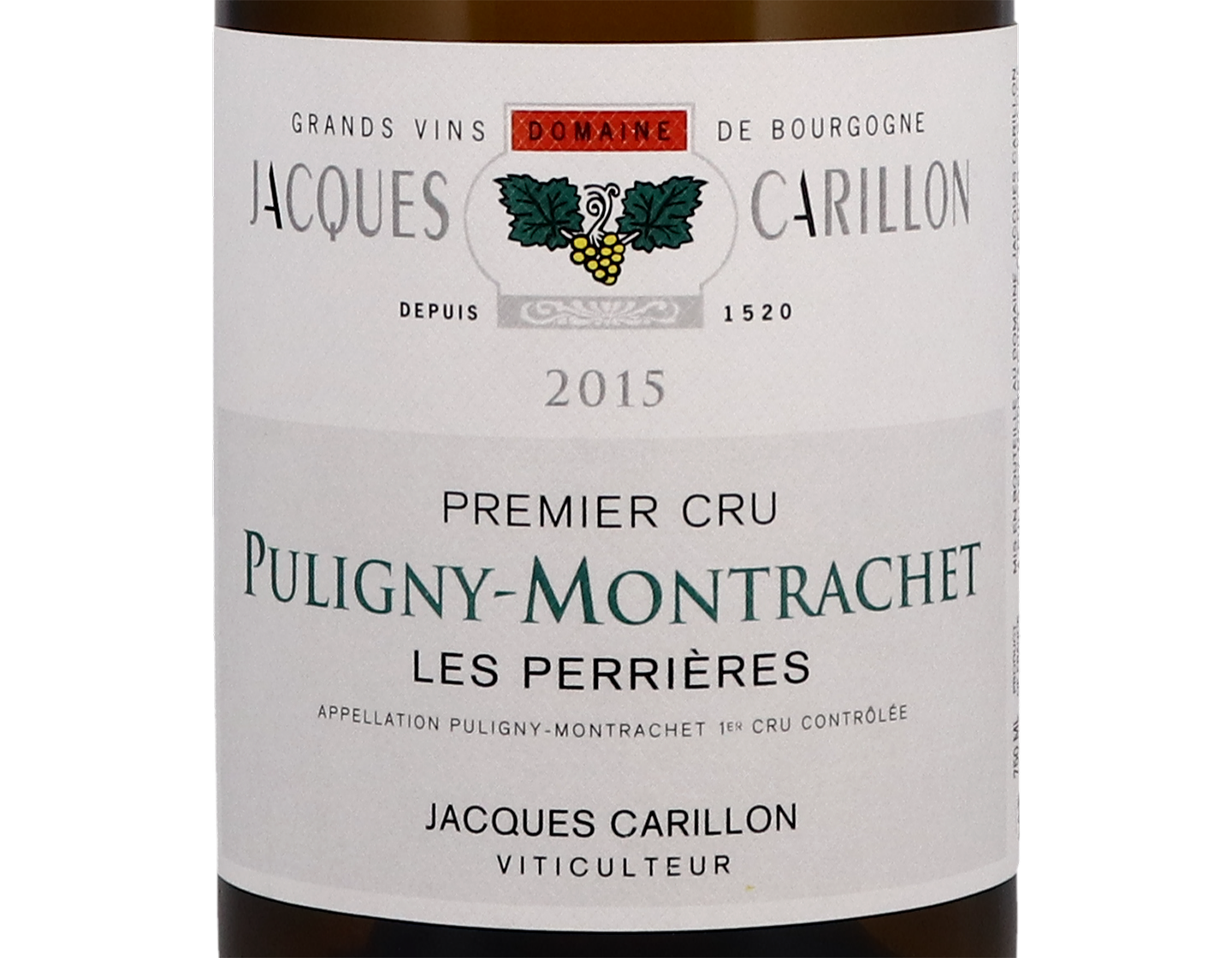 Dom Jacques Carillon Puligny Montrachet PC Perrieres 201