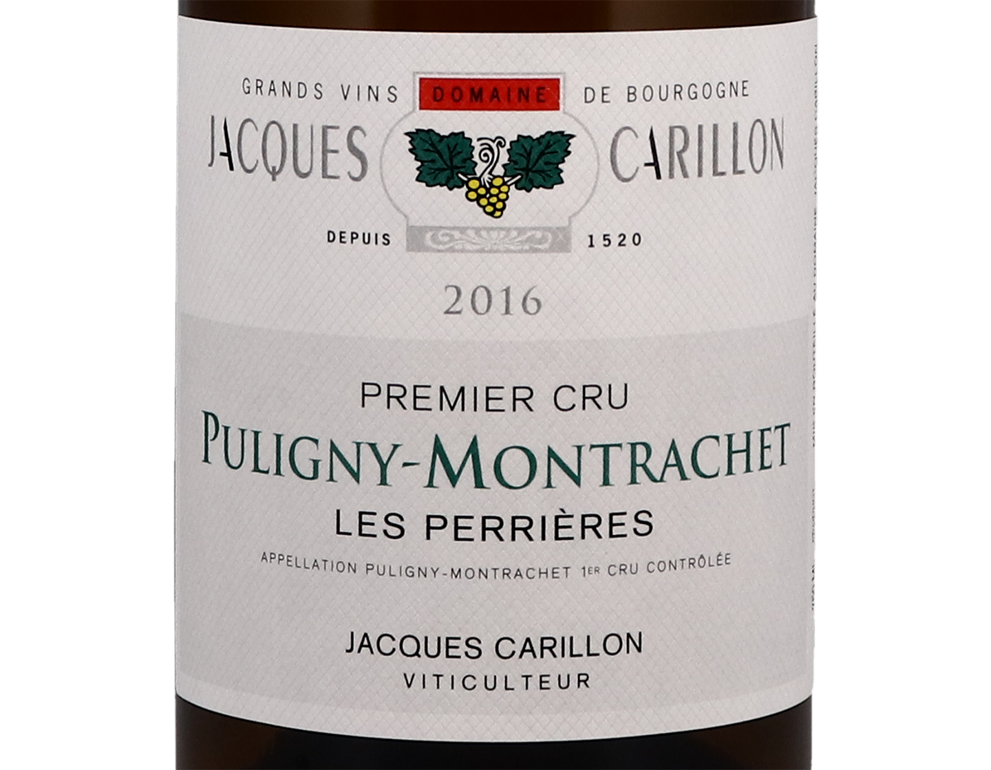 Dom Jacques Carillon Puligny Montrachet PC Perrieres 2016