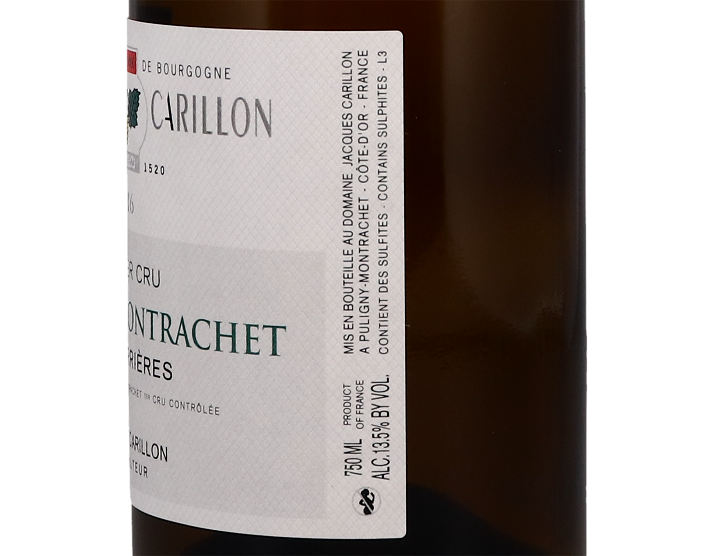 Dom Jacques Carillon Puligny Montrachet PC Perrieres 2016