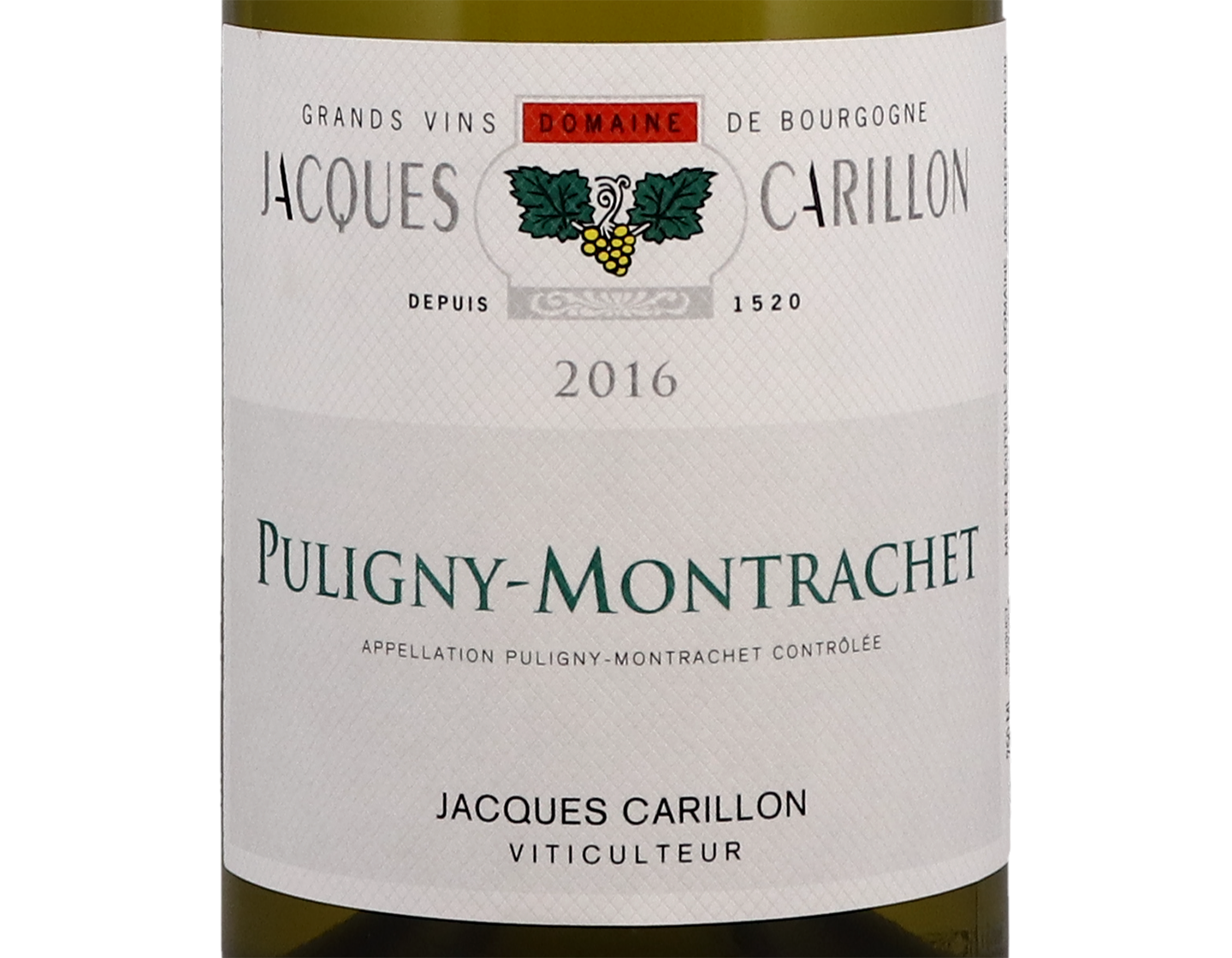 Dom Jacques Carillon Puligny Montrachet 2016