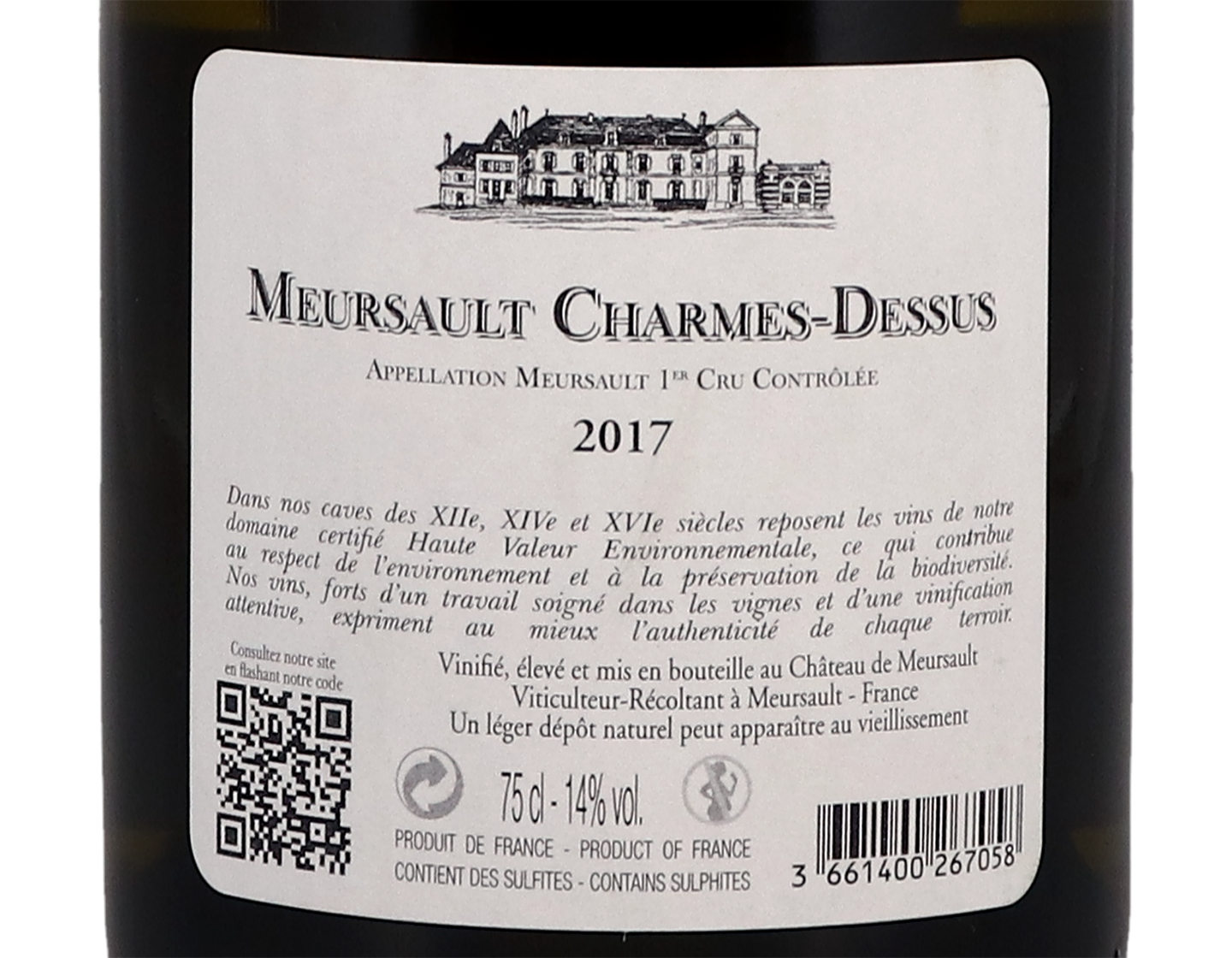 Ch de Meursault Meursault PC Charmes Dessus 2017