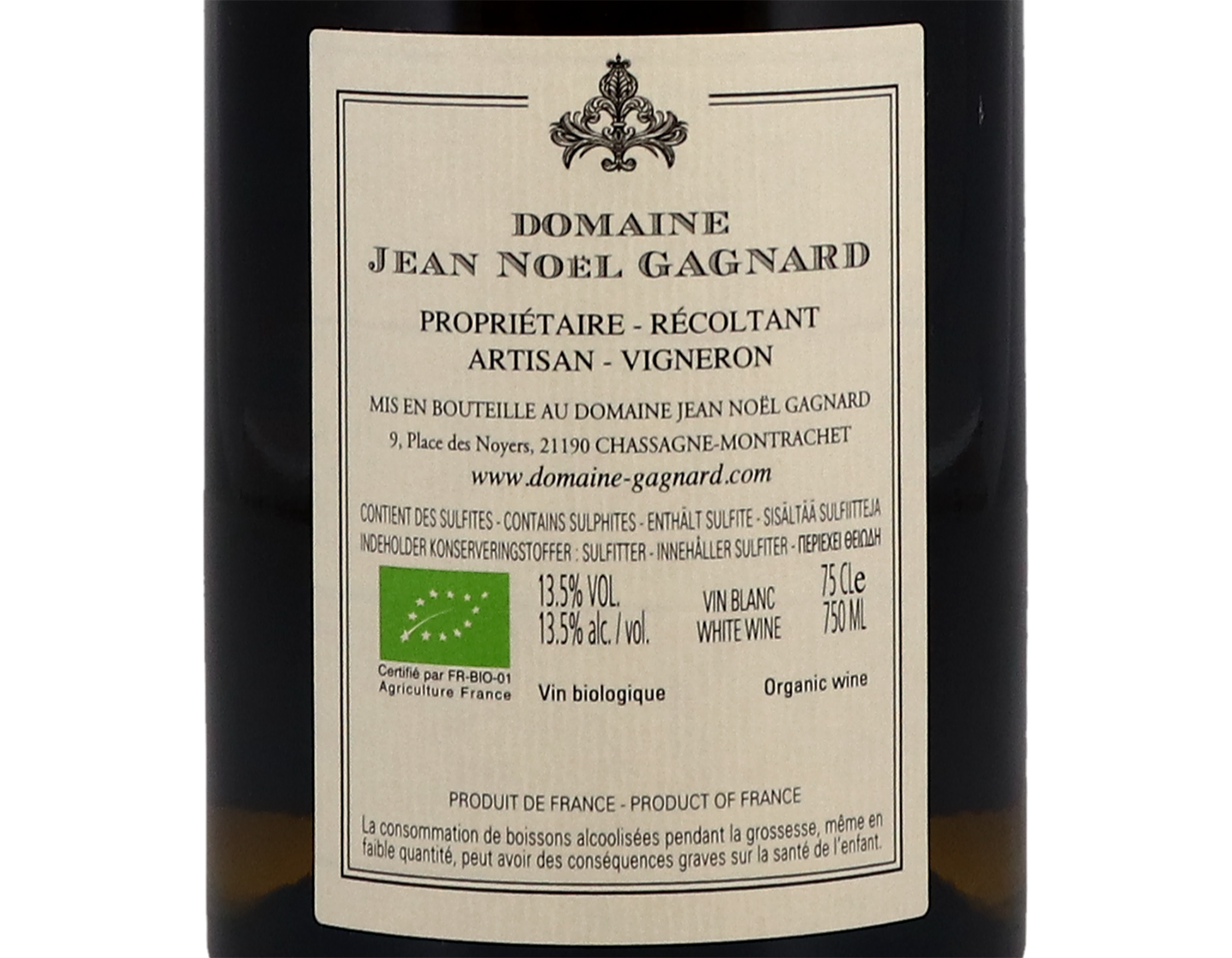 Domaine Jean Noel Gagnard Chassagne Montrachet PC Clos de la Maltroye 2017