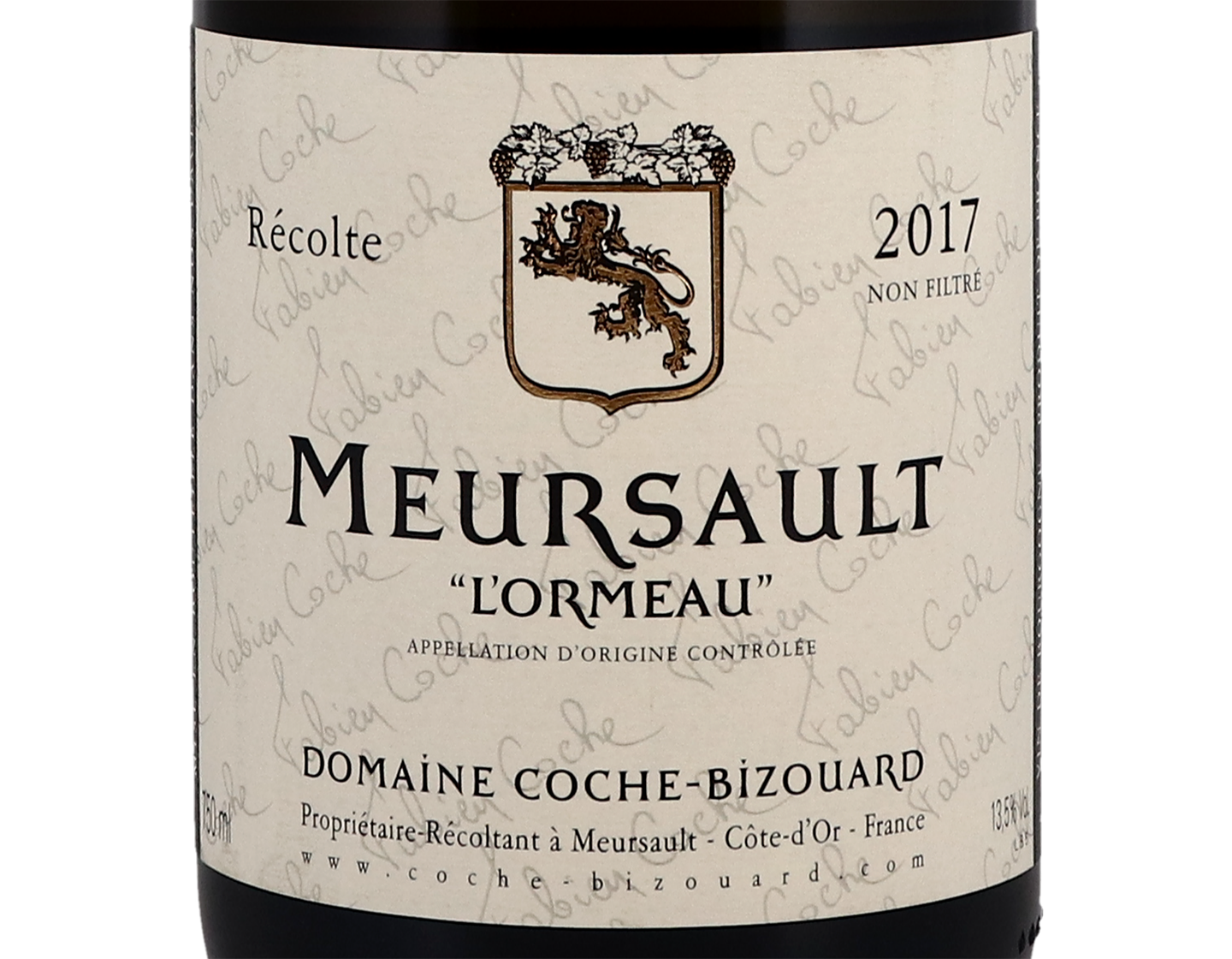 Domaine Coche Bizouard Meursault Ormeau 2017