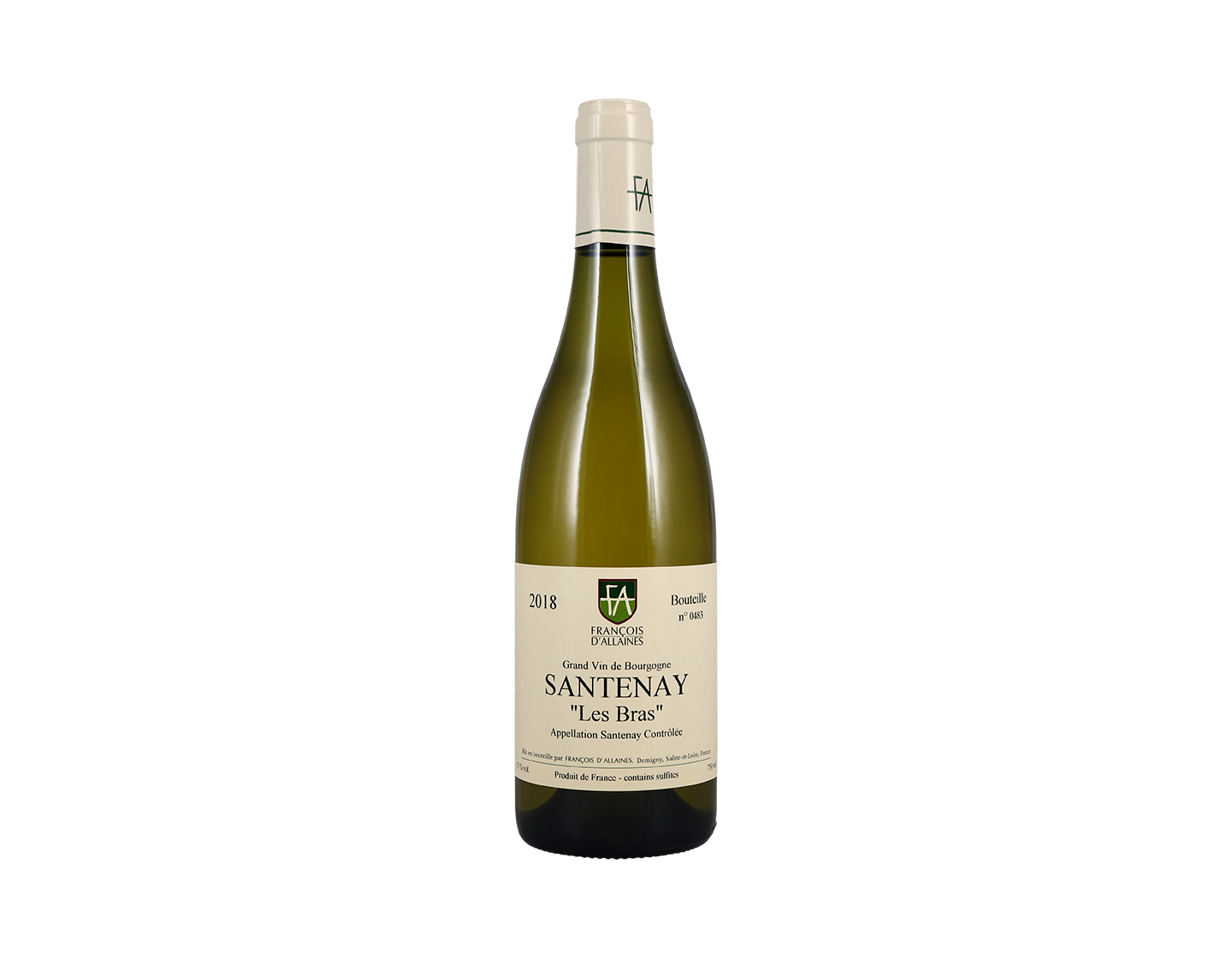 Domaine François d'Allaines, Santenay Blanc ‘Les Bras' 2018