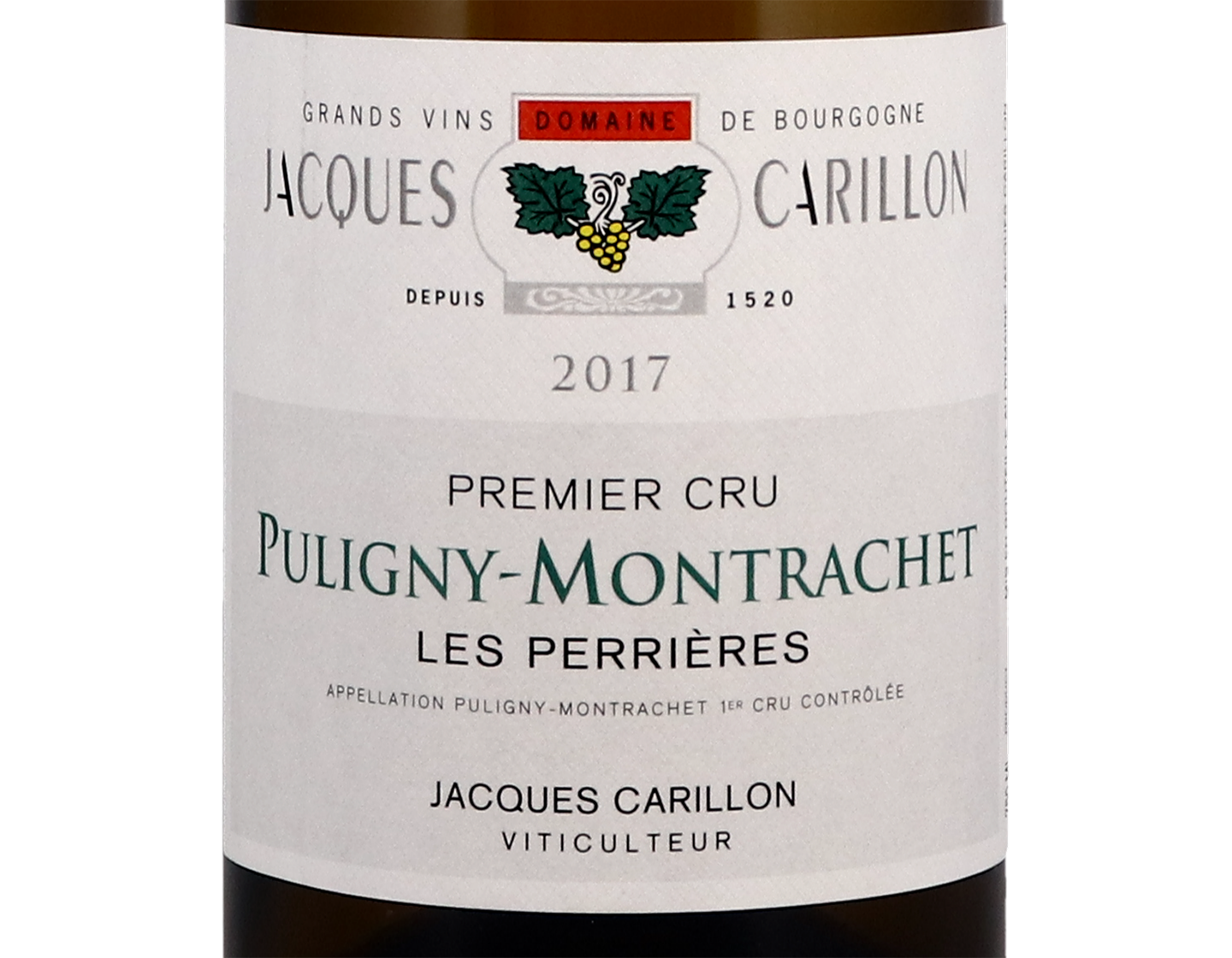 Dom Jacques Carillon Puligny Montrachet PC Perrieres 2017