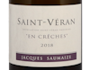 Domaine Jacques Saumaize, Saint-Véran En Crêches 2018 view 2