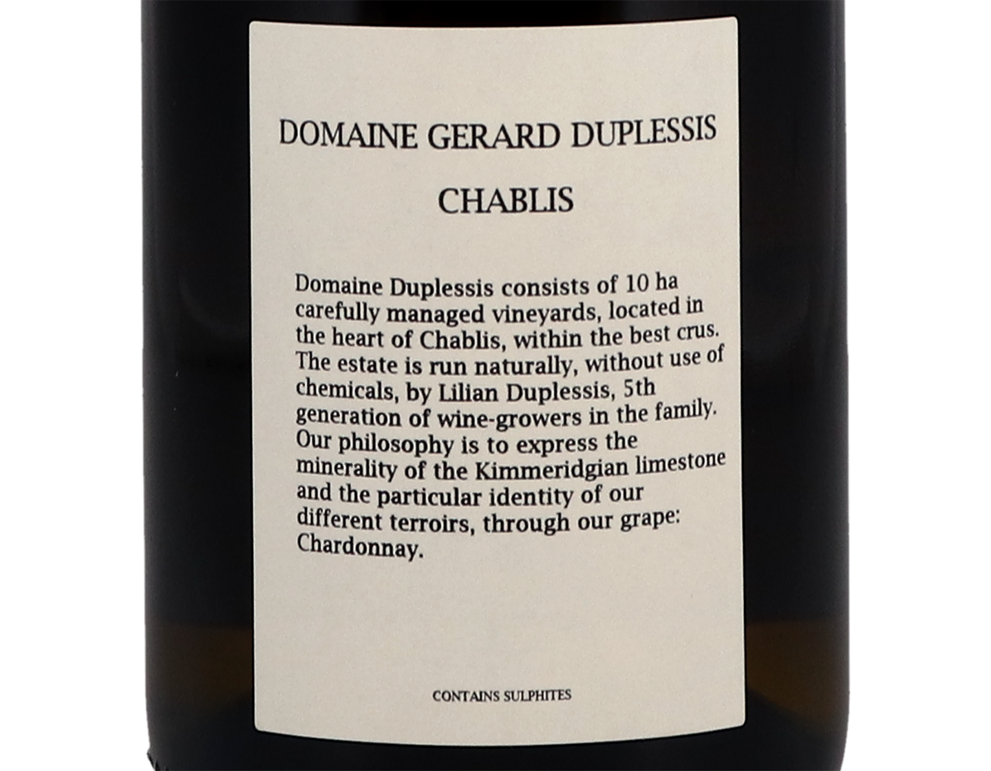 Domaine Duplessis, Chablis Premier Cru Mont de Milieu 2018