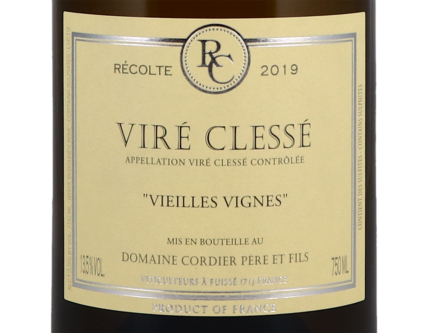 Domaine Cordier Vire Clesse Vieilles Vignes 2019