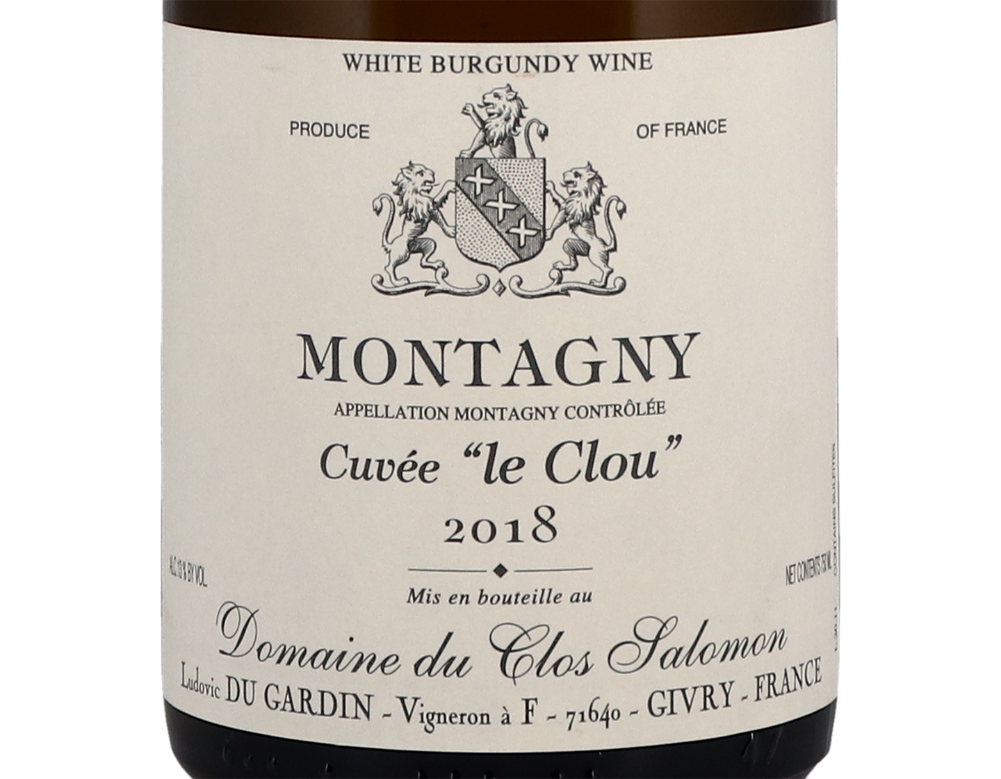 Dom Clos Salomon Montagny Le Clou 2018