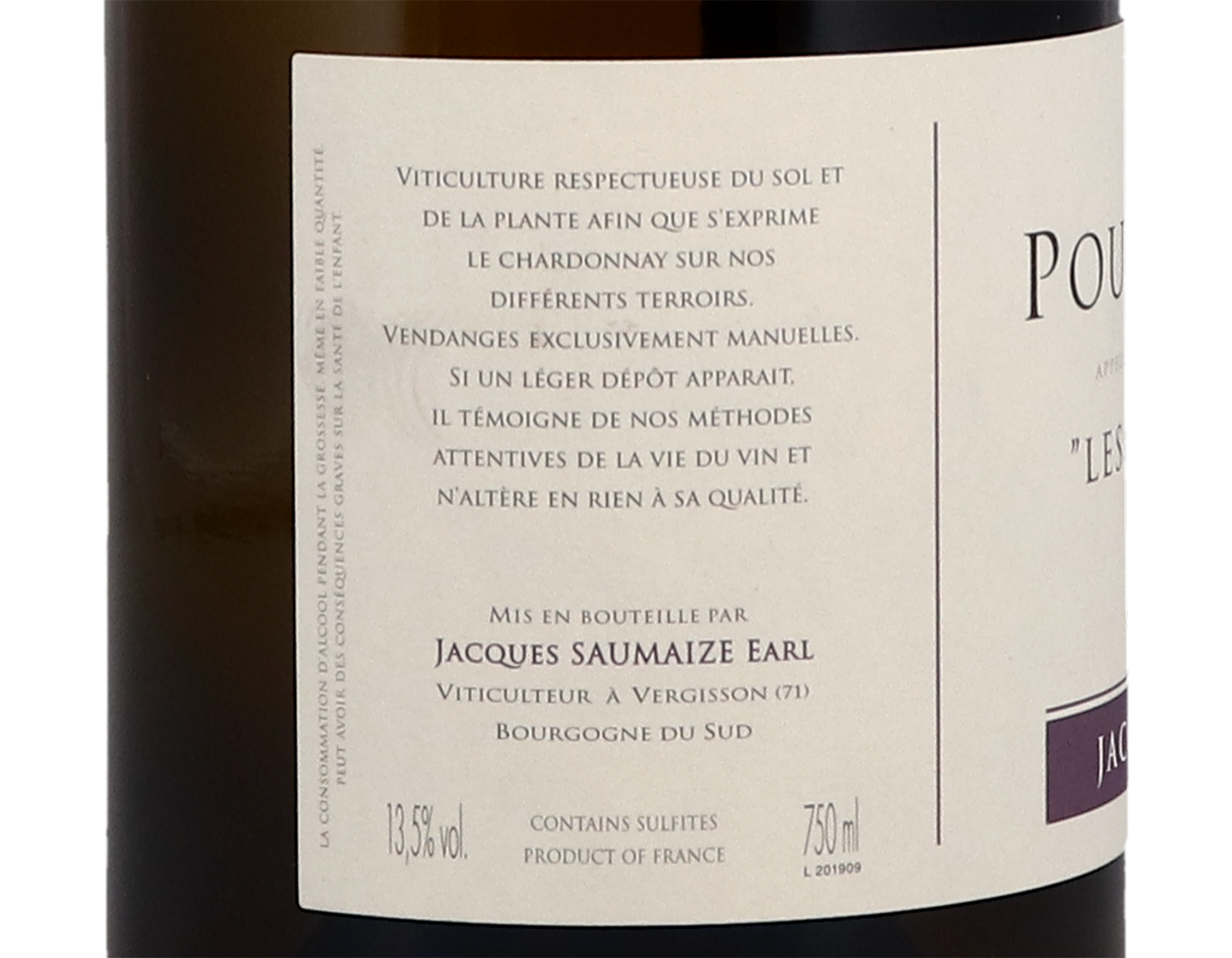 Jacques Saumaize Pouilly Fuisse Les Courtelongs 2019