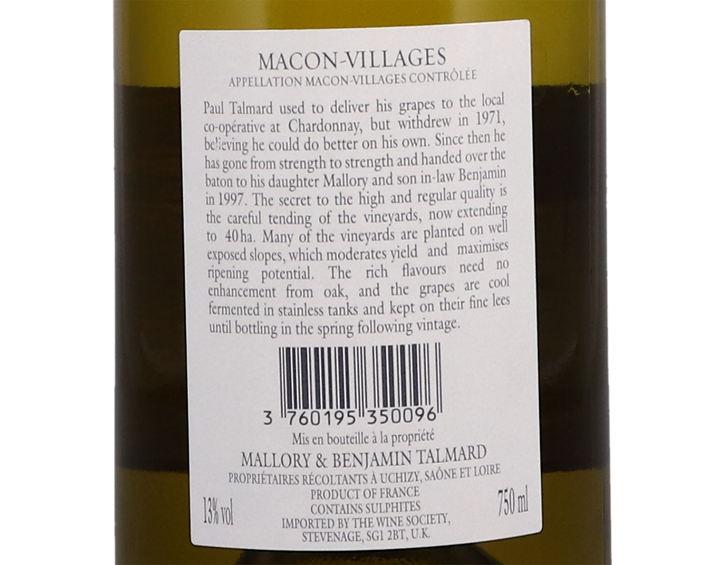 Domaine Mallory et Benjamin Talmard Macon Villages 2020