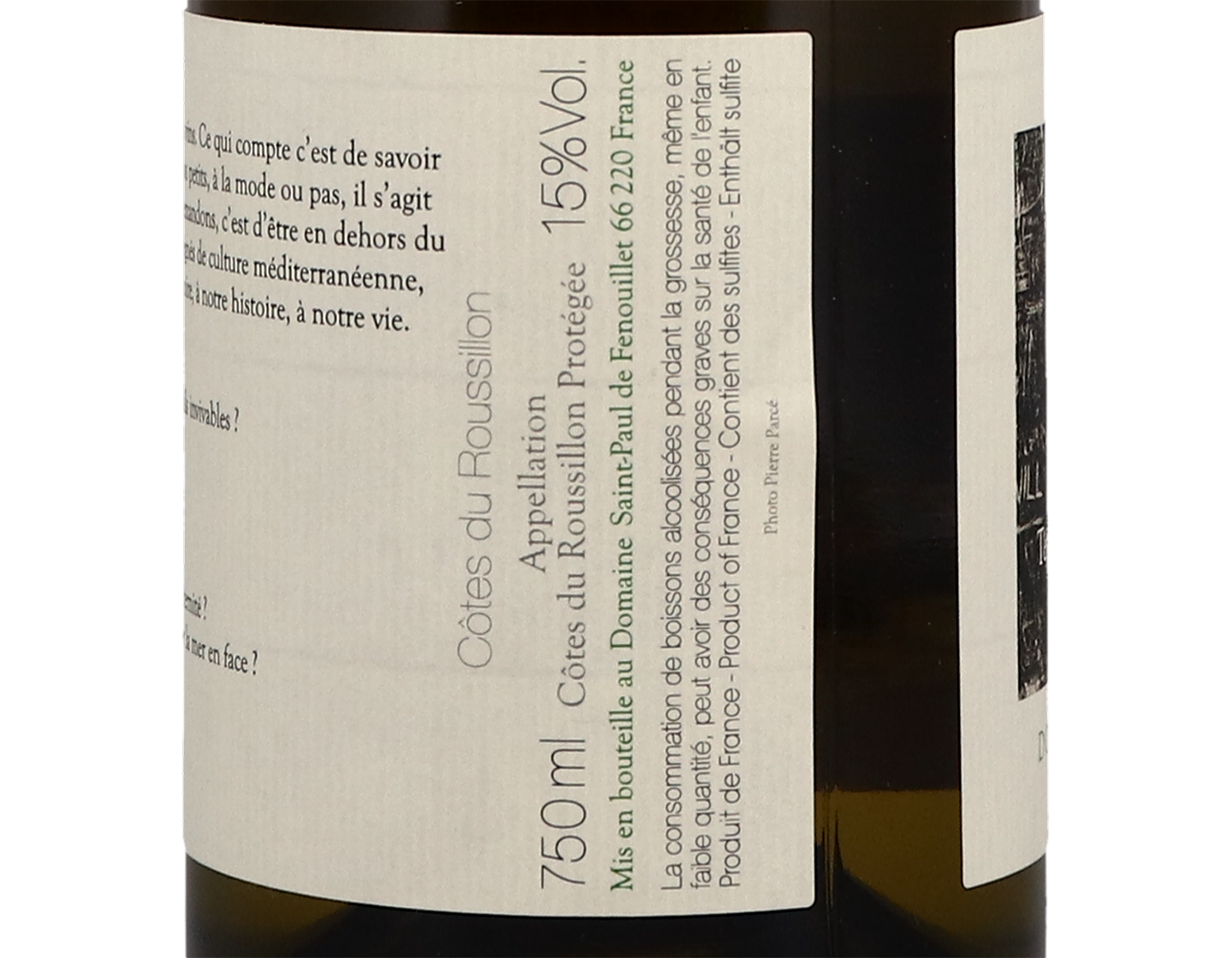 Cotes du Roussillon Blanc La Preceptorie Terres Nouvelles 2017