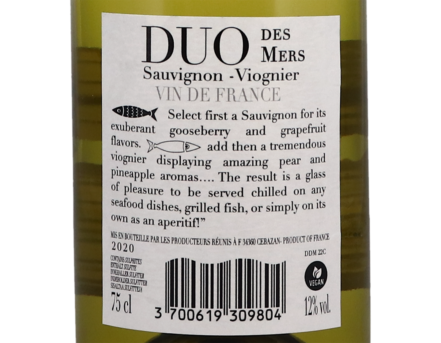 Duo Des Mers Sauvignon Viognier Vin De France 2020